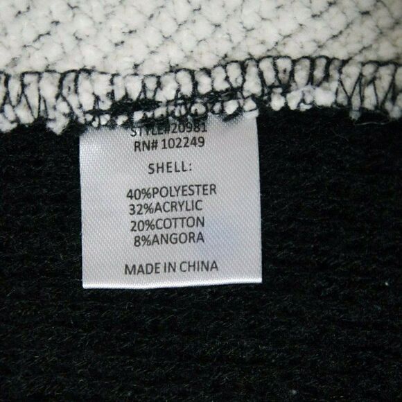 𝅺Skies Are Blue Womens Size XS Open Front Faux Fur Mixed Media Knit Cardigan - Picture 6 of 7